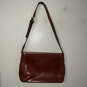 Monsac Original Handbag Purse Rectangular Brown Leather Handbag Purse